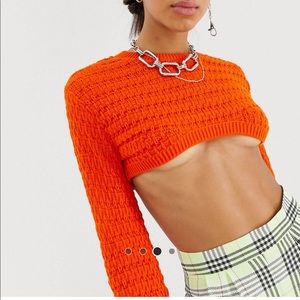 NWT reclaimed vintage super crop sweater L